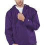 Champion Mens Packable Wind & Water Resistant Anorak 1/4 Zip Hooded Jacket - Ravens Purple