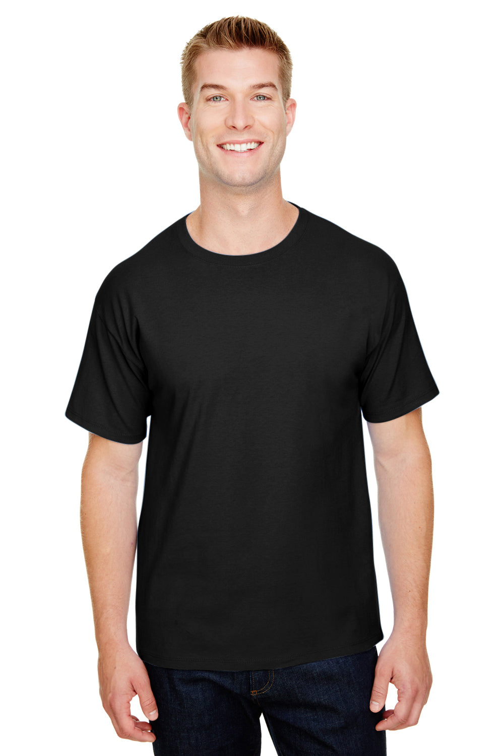 Champion CP10 Mens Short Sleeve Crewneck T-Shirt Black Front