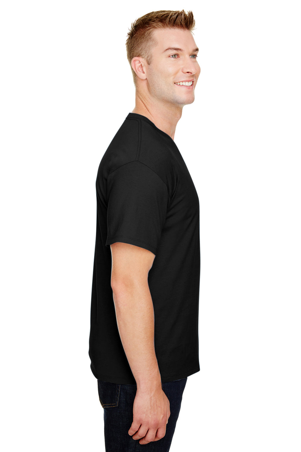 Champion CP10 Mens Short Sleeve Crewneck T-Shirt Black Side