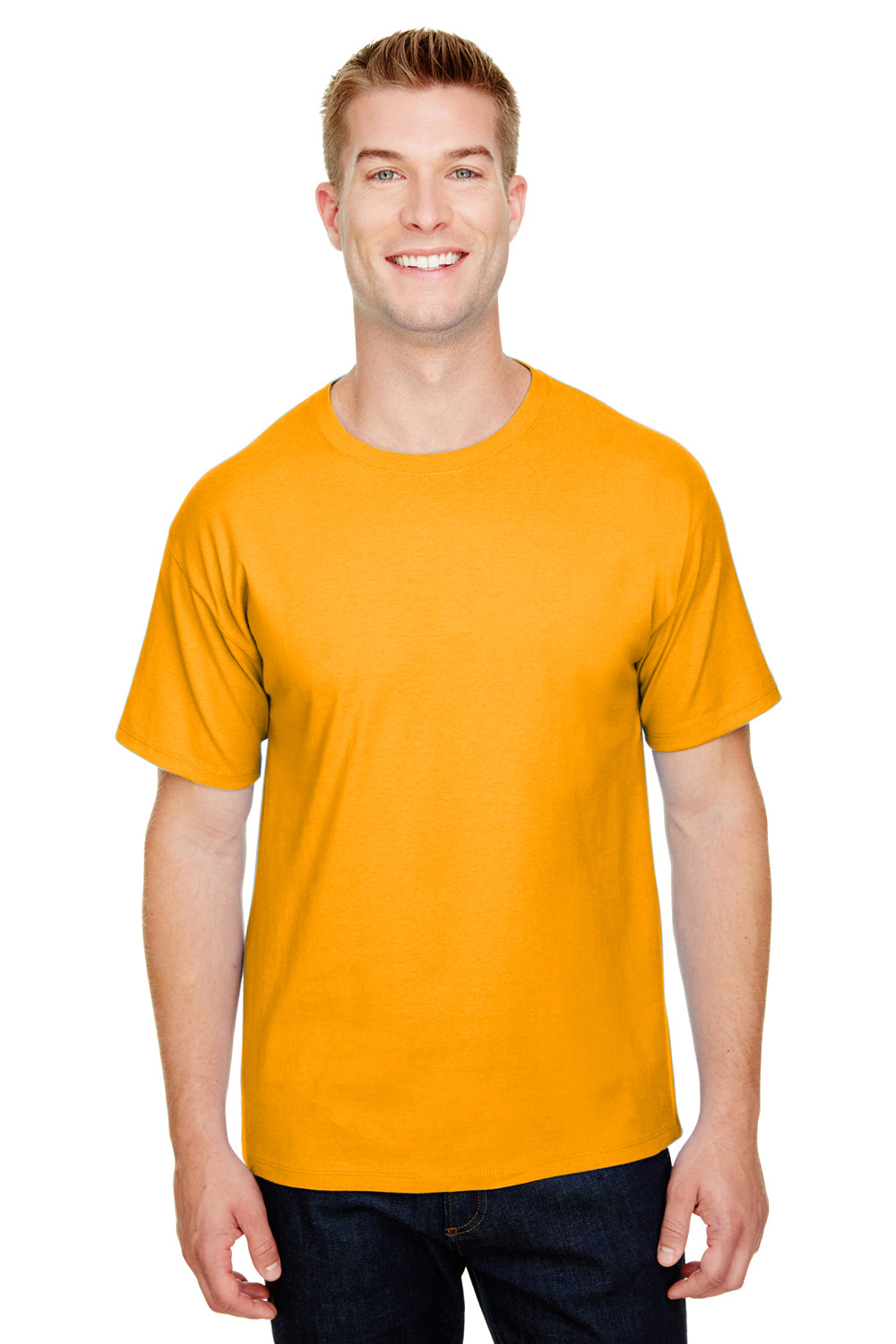Champion CP10 Mens Short Sleeve Crewneck T-Shirt Gold Front