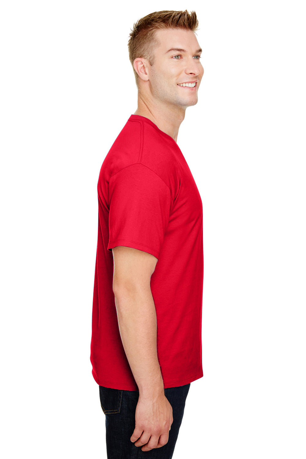 Champion CP10 Mens Short Sleeve Crewneck T-Shirt Red Side
