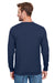 Champion CP15 Mens Long Sleeve Crewneck T-Shirt Navy Blue Back