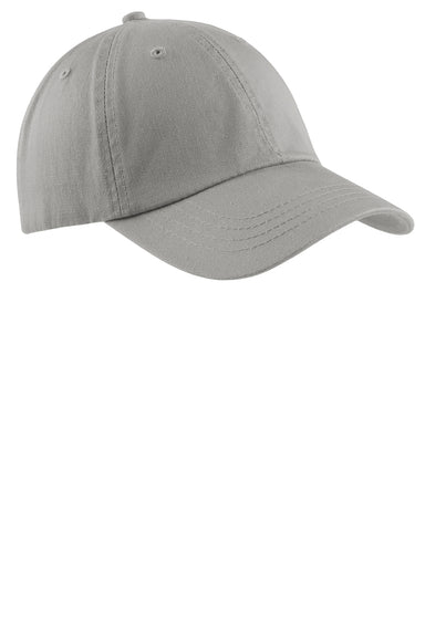 Port & Company CP78 Mens Adjustable Hat Chrome Grey Front