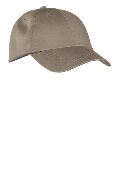 Port & Company CP78 Mens Adjustable Hat Khaki Brown Front