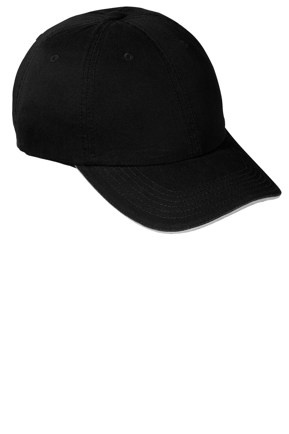 Port & Company CP79 Mens Adjustable Hat Black Front