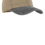 Port & Company Mens Adjustable Hat - Khaki/Charcoal Grey