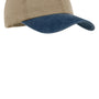Port & Company Mens Adjustable Hat - Khaki/Navy Blue