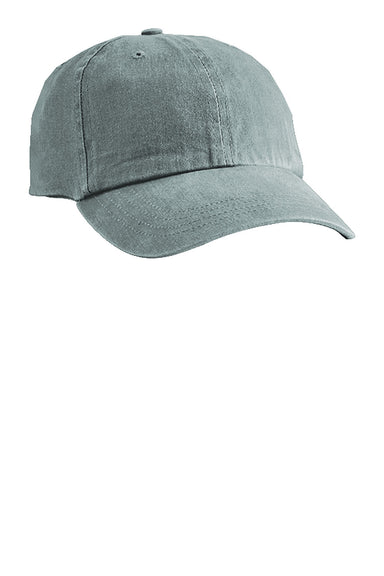 Port & Company CP84 Mens Adjustable Hat Charcoal Grey Front