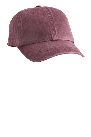 Port & Company CP84 Mens Adjustable Hat Maroon Front
