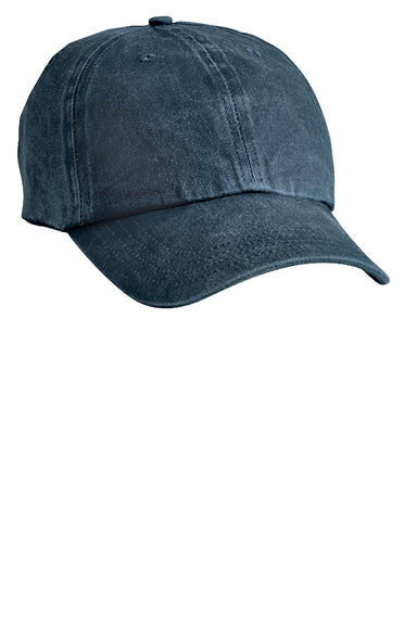 Port & Company CP84 Mens Adjustable Hat Navy Blue Front