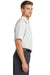 Red Kap CS20/CS20LONG Mens Industrial Moisture Wicking Short Sleeve Button Down Shirt w/ Double Pockets Grey/White Side