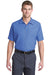 Red Kap CS20/CS20LONG Mens Industrial Moisture Wicking Short Sleeve Button Down Shirt w/ Double Pockets Petrol Blue/Navy Blue Front