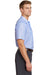 Red Kap CS20/CS20LONG Mens Industrial Moisture Wicking Short Sleeve Button Down Shirt w/ Double Pockets White/Blue Side
