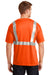 CornerStone CS401 Mens Moisture Wicking Short Sleeve Crewneck T-Shirt w/ Pocket Safety Orange Back