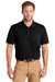 CornerStone CS4020P Mens Industrial Moisture Wicking Short Sleeve Polo Shirt w/ Pocket Black Front