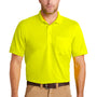 CornerStone Mens Industrial Moisture Wicking Short Sleeve Polo Shirt w/ Pocket - Safety Yellow