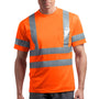 CornerStone Mens Moisture Wicking Short Sleeve Crewneck T-Shirt w/ Pocket - Safety Orange