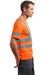 CornerStone CS408 Mens Moisture Wicking Short Sleeve Crewneck T-Shirt w/ Pocket Safety Orange Side