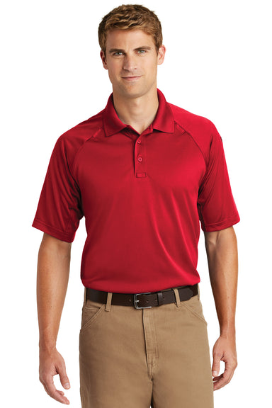 CornerStone CS410 Mens Select Tactical Moisture Wicking Short Sleeve Polo Shirt Red Front