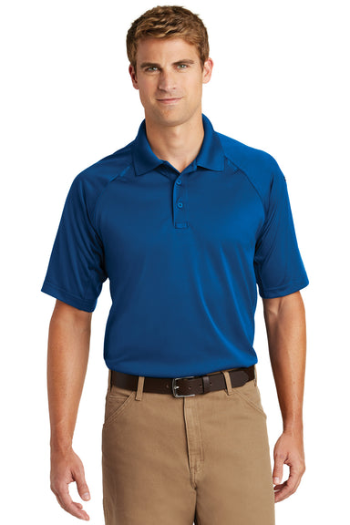CornerStone CS410 Mens Select Tactical Moisture Wicking Short Sleeve Polo Shirt Royal Blue Front