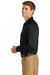 CornerStone CS410LS Mens Select Tactical Moisture Wicking Long Sleeve Polo Shirt Black Side