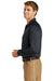 CornerStone CS410LS Mens Select Tactical Moisture Wicking Long Sleeve Polo Shirt Charcoal Grey Side