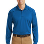 CornerStone Mens Select Tactical Moisture Wicking Long Sleeve Polo Shirt - Royal Blue