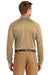 CornerStone CS410LS Mens Select Tactical Moisture Wicking Long Sleeve Polo Shirt Tan Brown Back