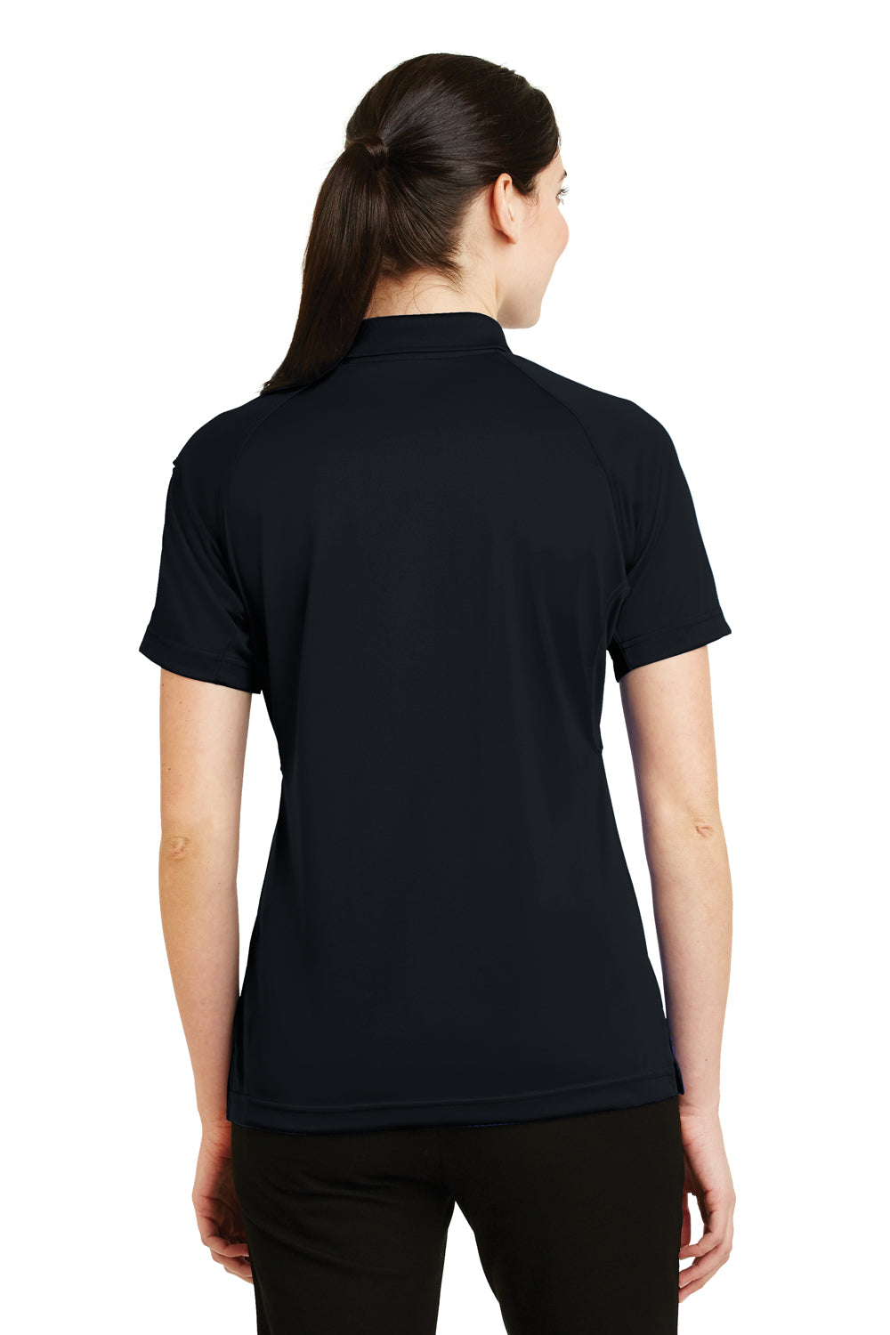 CornerStone CS411 Womens Select Tactical Moisture Wicking Short Sleeve Polo Shirt Navy Blue Back