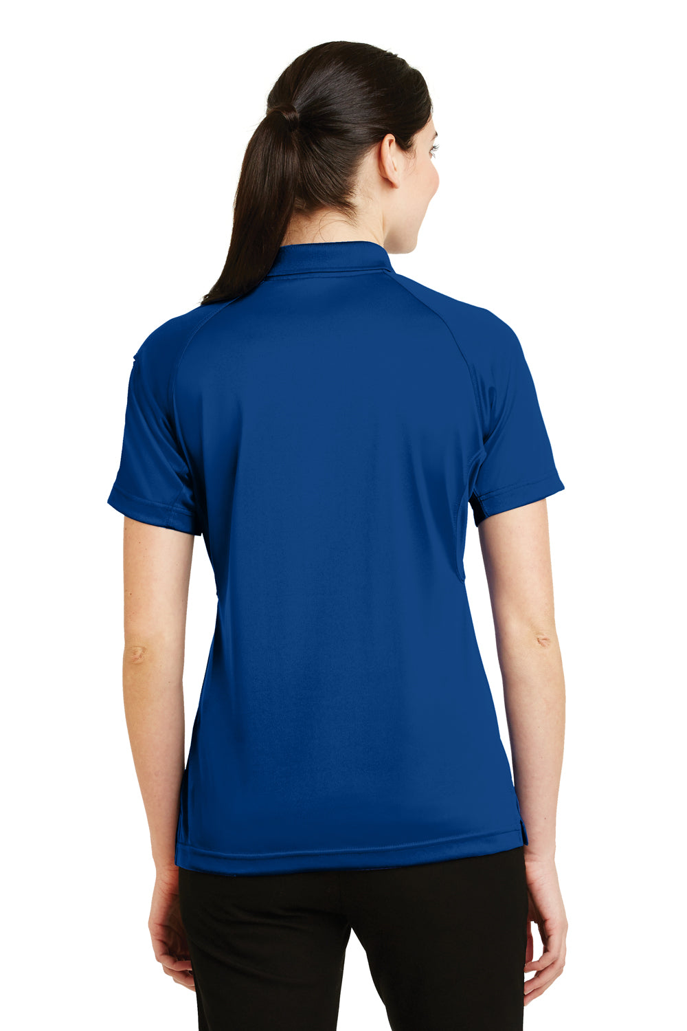 CornerStone CS411 Womens Select Tactical Moisture Wicking Short Sleeve Polo Shirt Royal Blue Back
