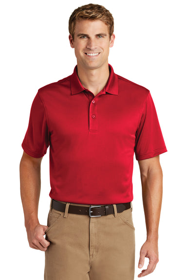 CornerStone CS412 Mens Select Moisture Wicking Short Sleeve Polo Shirt Red Front