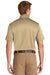 CornerStone CS412 Mens Select Moisture Wicking Short Sleeve Polo Shirt Tan Brown Back