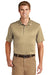 CornerStone CS412 Mens Select Moisture Wicking Short Sleeve Polo Shirt Tan Brown Front