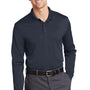 CornerStone Mens Select Moisture Wicking Long Sleeve Polo Shirt - Dark Navy Blue