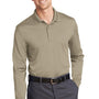 CornerStone Mens Select Moisture Wicking Long Sleeve Polo Shirt - Tan - Closeout