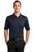 CornerStone CS412P Mens Select Moisture Wicking Short Sleeve Polo Shirt w/ Pocket Navy Blue Front