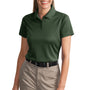 CornerStone Womens Select Moisture Wicking Short Sleeve Polo Shirt - Dark Green - Closeout