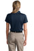 CornerStone CS413 Womens Select Moisture Wicking Short Sleeve Polo Shirt Navy Blue Back