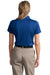CornerStone CS413 Womens Select Moisture Wicking Short Sleeve Polo Shirt Royal Blue Back