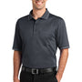 CornerStone Mens Select Moisture Wicking Short Sleeve Polo Shirt w/ Pocket - Charcoal Grey/Light Grey