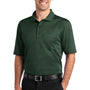 CornerStone Mens Select Moisture Wicking Short Sleeve Polo Shirt w/ Pocket - Dark Green/Black - Closeout