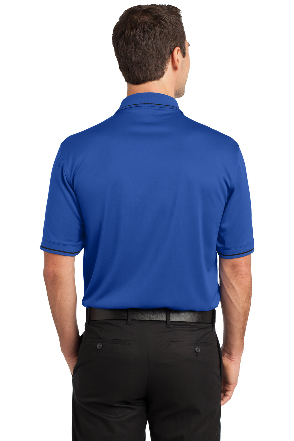 CornerStone CS415 Mens Select Moisture Wicking Short Sleeve Polo Shirt w/ Pocket Royal Blue Back