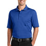 CornerStone Mens Select Moisture Wicking Short Sleeve Polo Shirt w/ Pocket - Royal Blue/Black