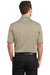 CornerStone CS415 Mens Select Moisture Wicking Short Sleeve Polo Shirt w/ Pocket Tan Brown Back
