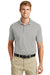 CornerStone CS418 Mens Select Moisture Wicking Short Sleeve Polo Shirt Light Grey Front