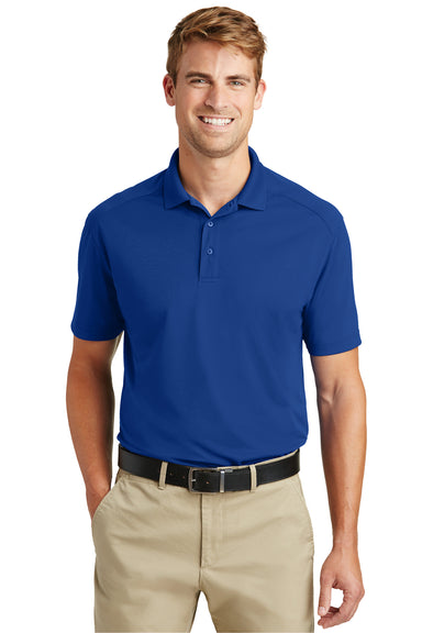 CornerStone CS418 Mens Select Moisture Wicking Short Sleeve Polo Shirt Royal Blue Front