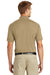 CornerStone CS418 Mens Select Moisture Wicking Short Sleeve Polo Shirt Tan Brown Back
