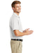 CornerStone CS418 Mens Select Moisture Wicking Short Sleeve Polo Shirt White Side