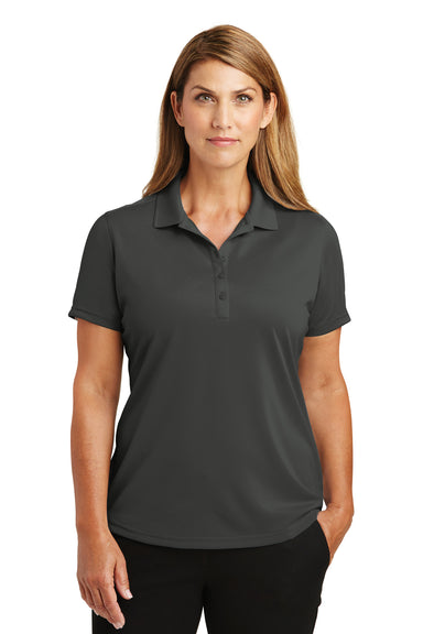CornerStone CS419 Womens Select Moisture Wicking Short Sleeve Polo Shirt Charcoal Grey Front