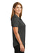 CornerStone CS419 Womens Select Moisture Wicking Short Sleeve Polo Shirt Charcoal Grey Side